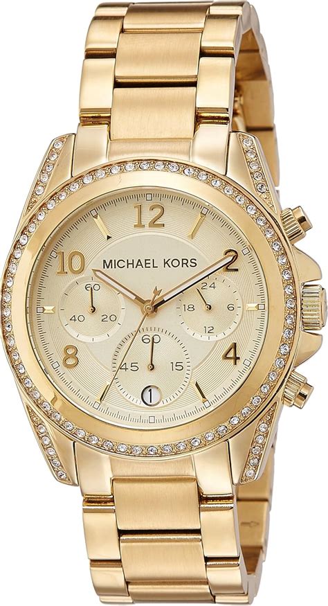 michael kors uhr damen gold klein|Michael Kors leather watches.